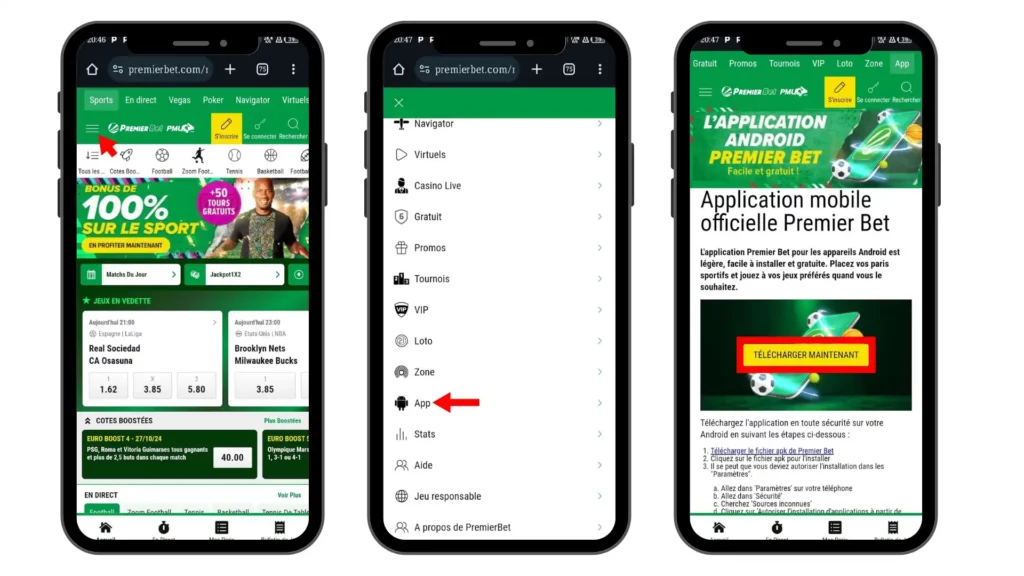 Comment télécharger Premier Bet APK sur Android 