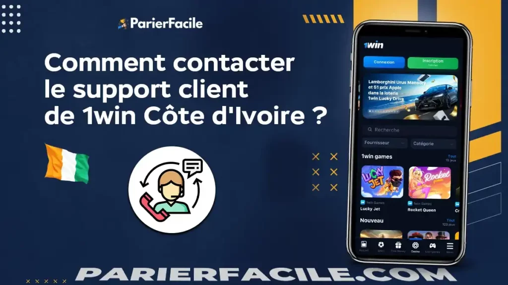 le support client de 1win Côte d'Ivoire