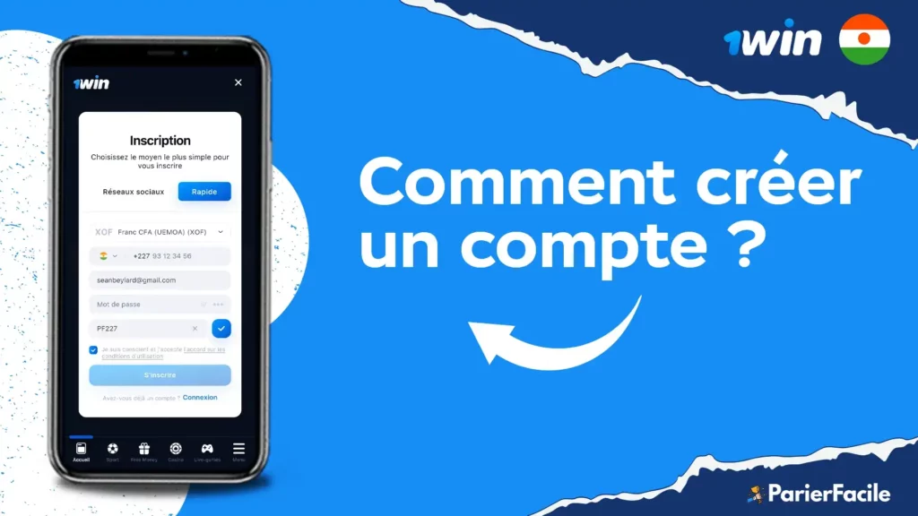 Inscription sur 1win Niger : comment créer un compte ?