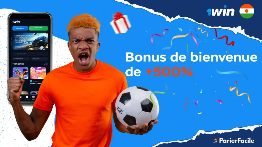 bonus de bienvenue 500 % 1win Niger