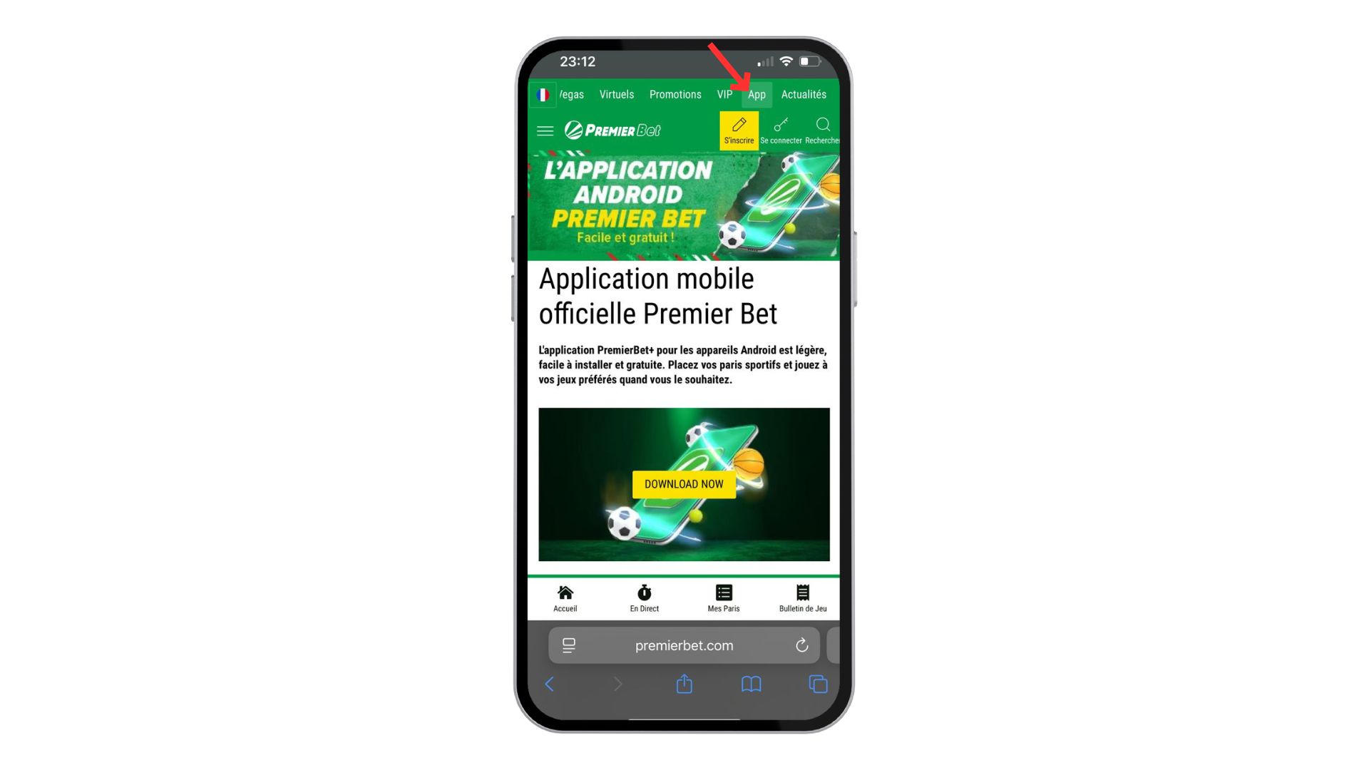 telecharger premier bet Togo APK 1