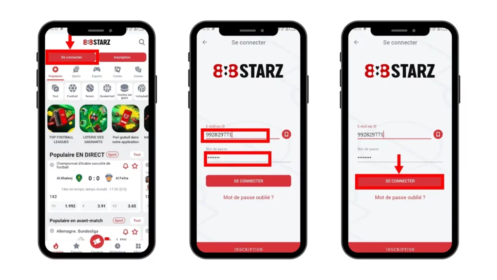 888Starz Mali - se connecter