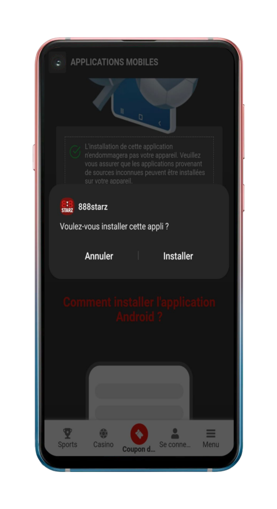 888Starz APK Guinée : comment installer ?