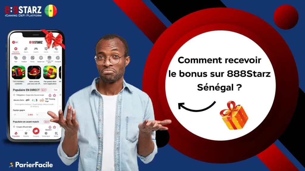 Comment recevoir le bonus sur 888Starz Sénégal