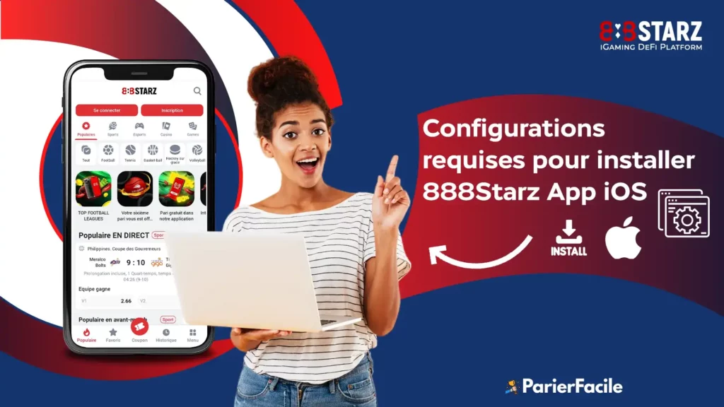 Configurations requises pour installer 888Starz App iOS 