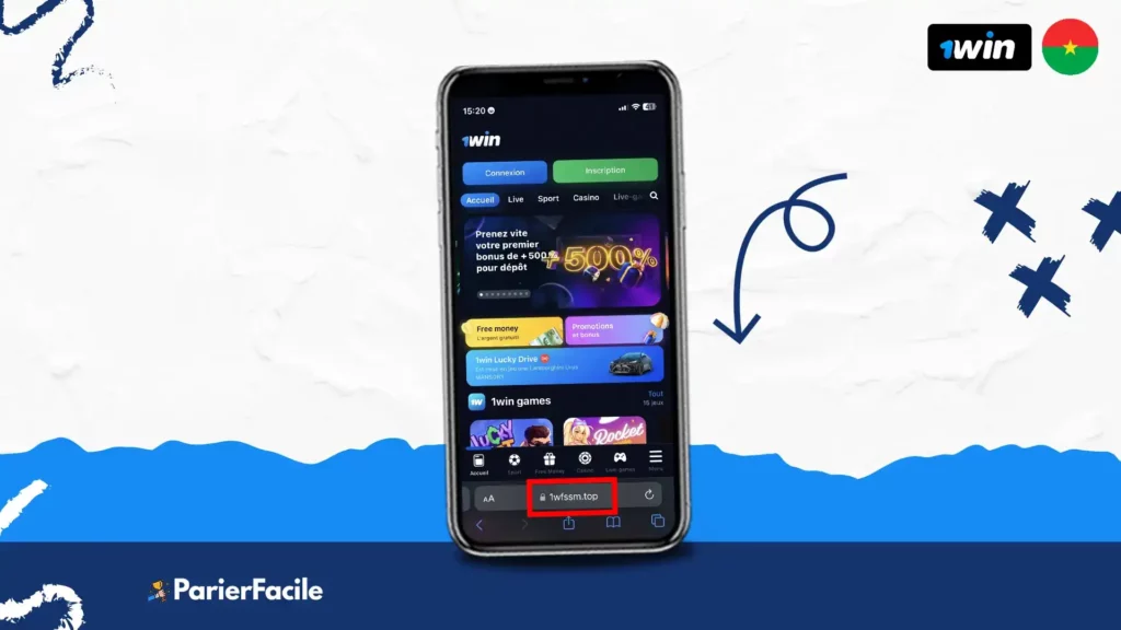 الخطوة 1 لتحميل 1win APK بوركينا فاسو 1win APK
