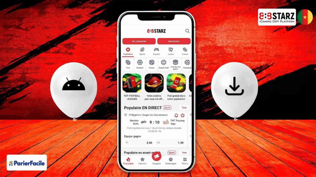 Télécharger et installer  888Starz apk Cameroun