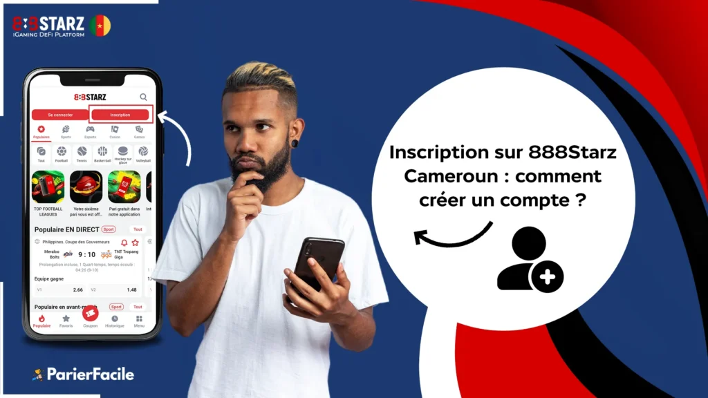 Inscription sur 888Starz Cameroun