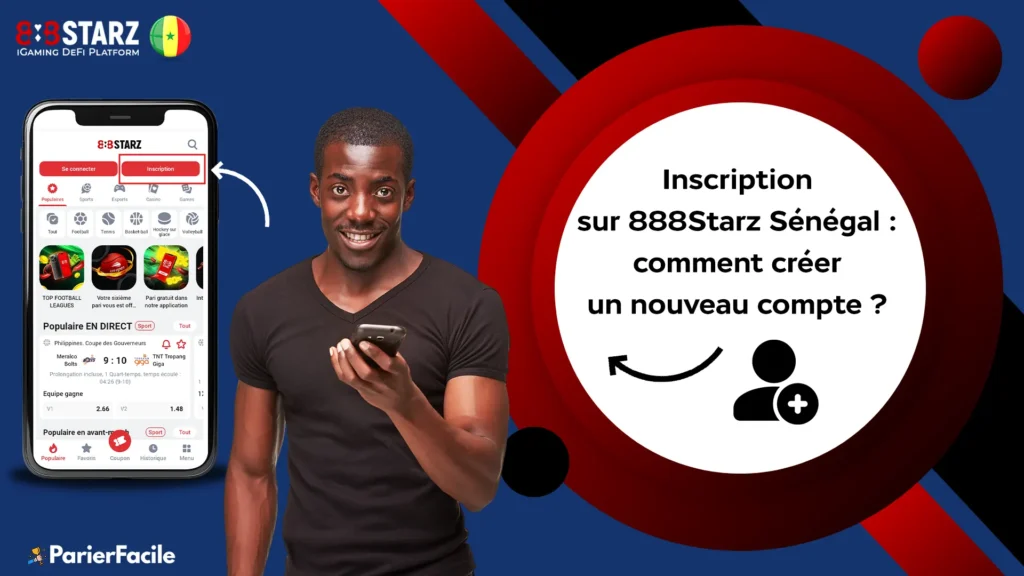 H1 Inscription sur 888Starz Senegal comment creer un nouveau compte