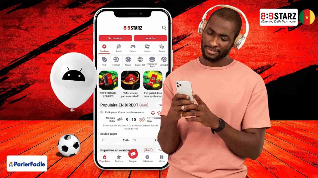 télécharger le fichier 888Starz APK Cameroun sur Android