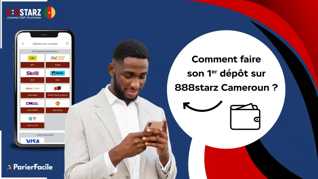 Bonus sur 888Starz Cameroun : faire  son 1er dépôt sur 888Starz Cameroun