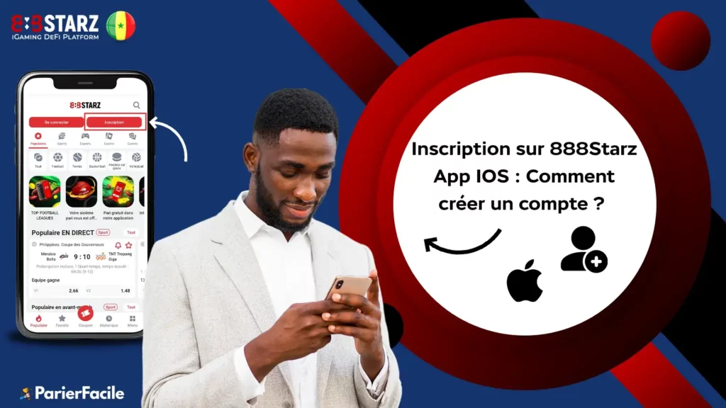 Inscription sur 888Starz iOS