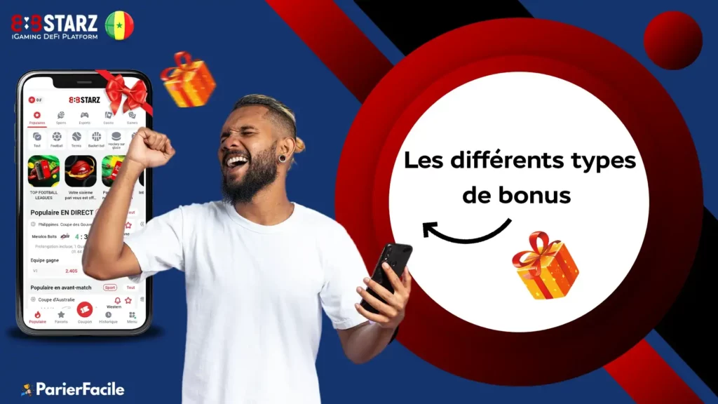 Les différents types de bonus sur 888Starz Sénégal