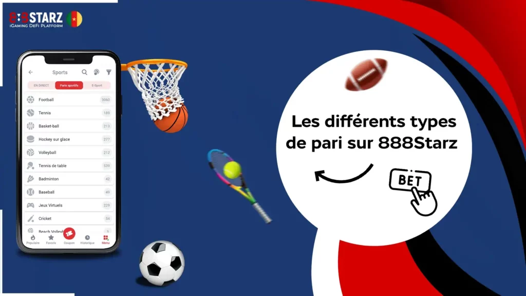 différents types de paris sur 888Starz Cameroun