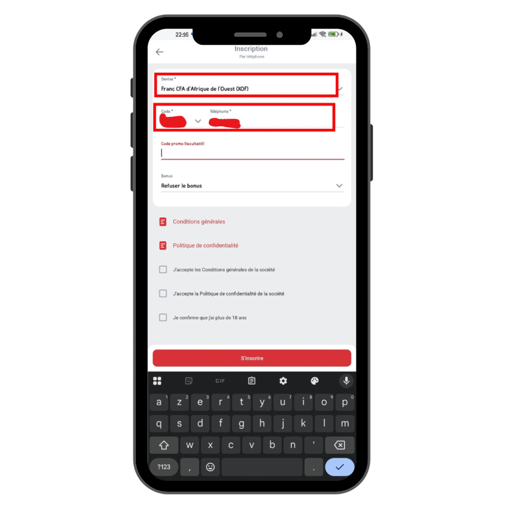 Inscription pour obtenir bonus 888starz burkina faso