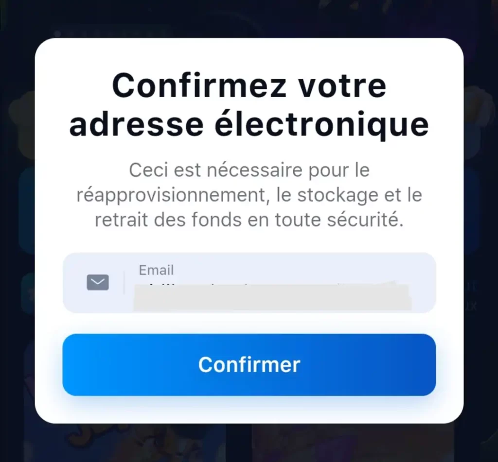 confirmez votre adresse email -retrait 1win Mali