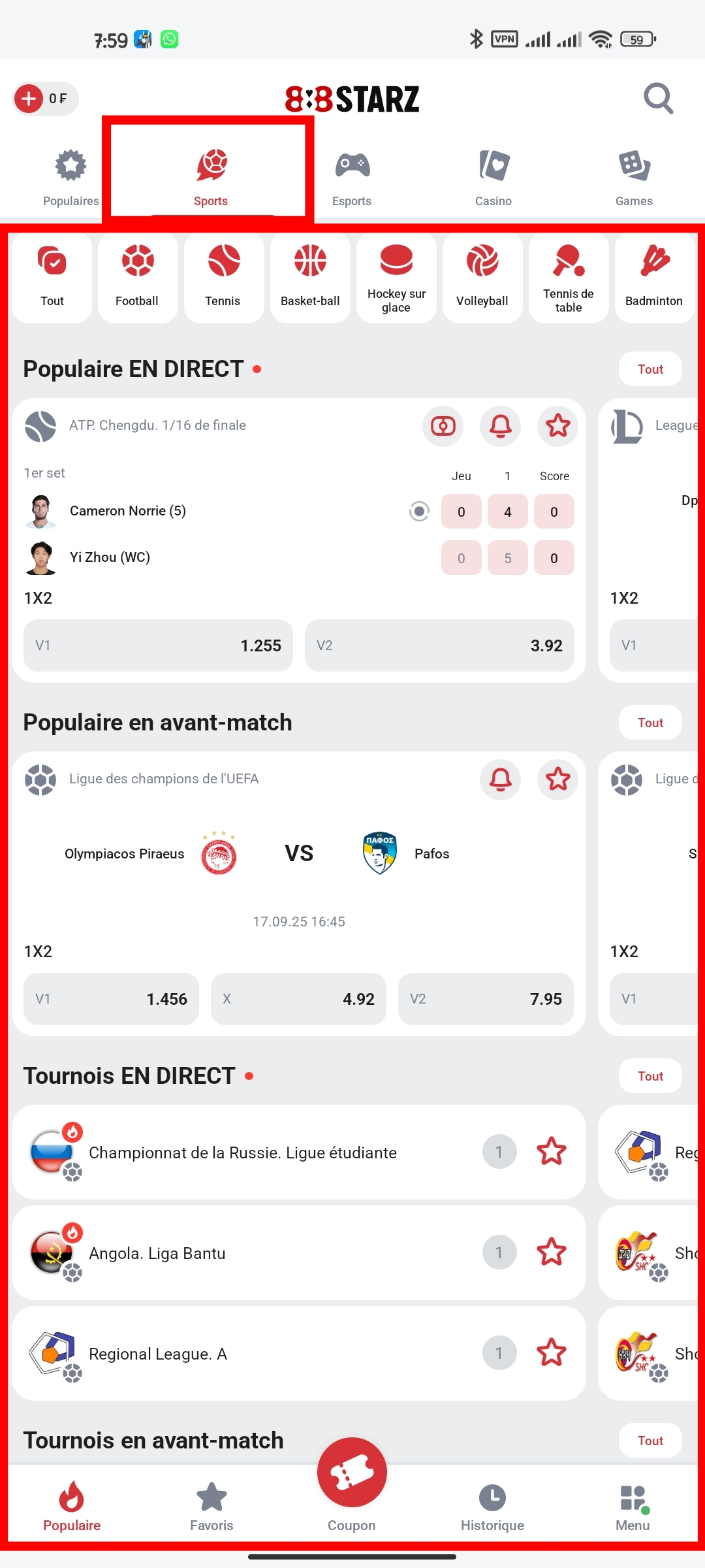 parier sur 888Starz Burkina Faso