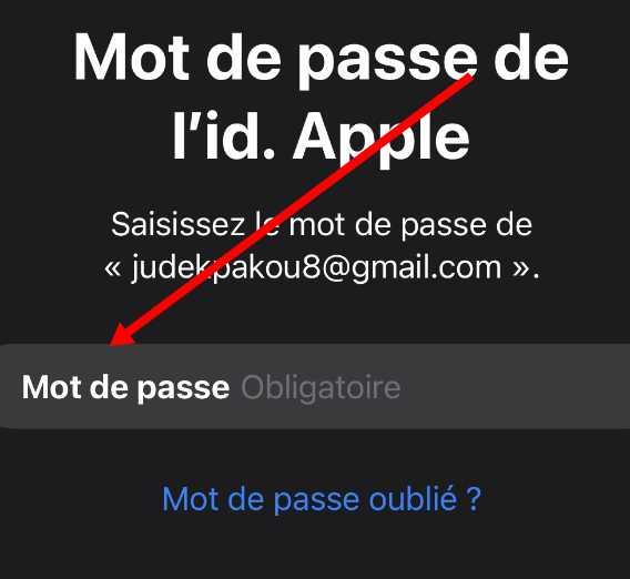 Mot de passe Apple