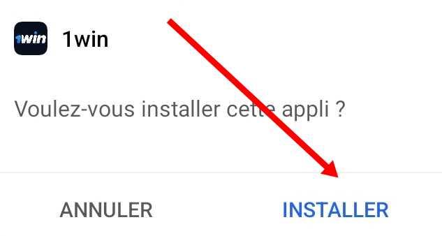 Installer 1win apk