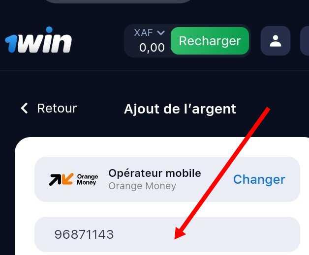 Recharger son compte 1win Burkina Faso