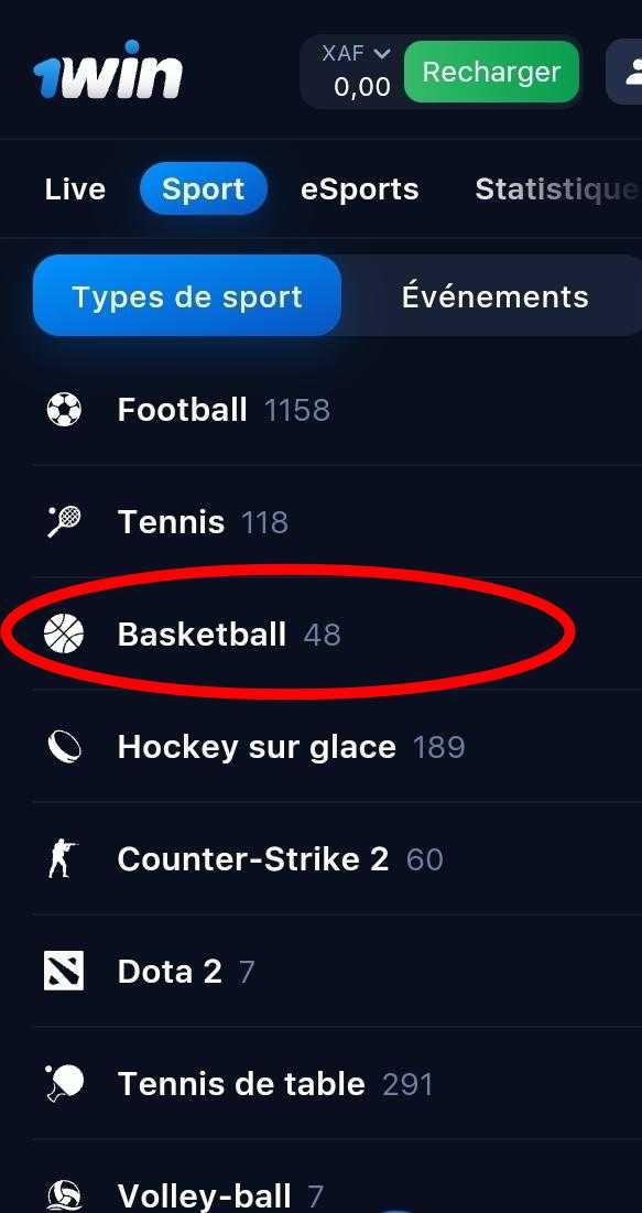 Choisir un Sport sur 1win Burkina Faso