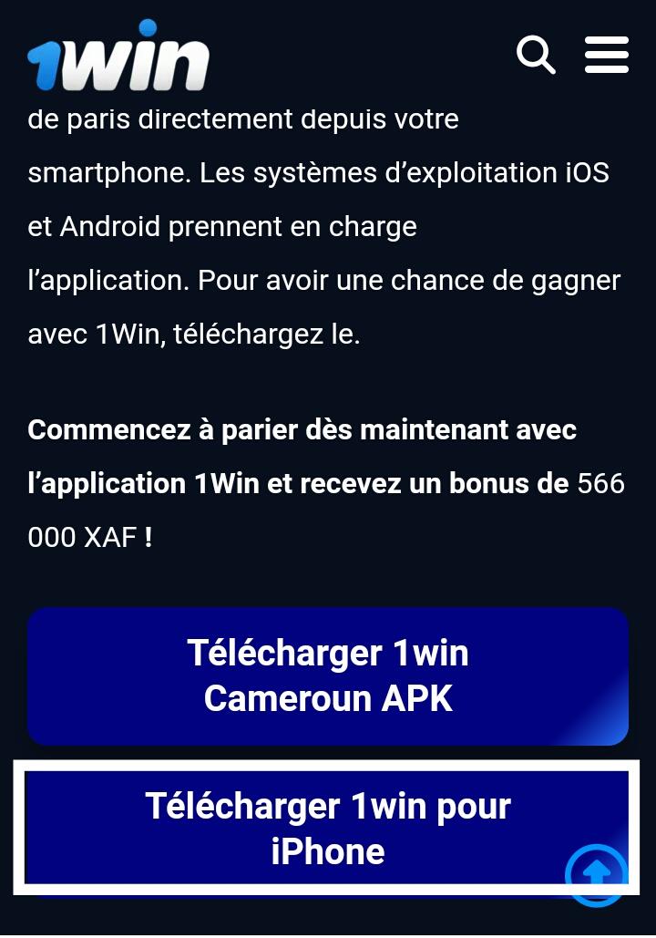 télécharger 1win pour iPhone