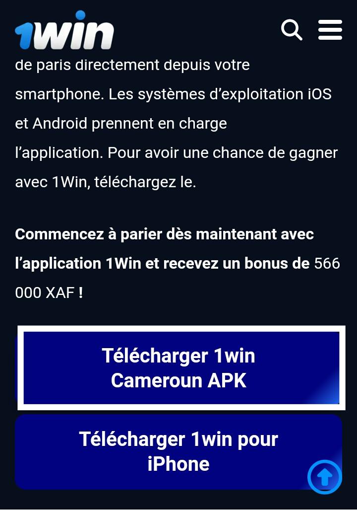 Télécharger 1win Android apk