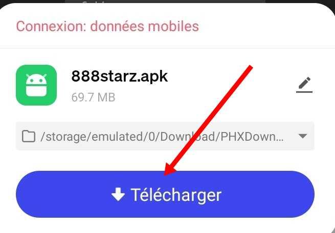 Confirmer le téléchargement de 888starz CI