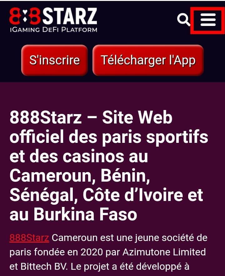 Menu 888starz Côte d'ivoire