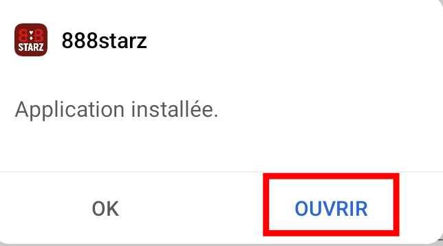 Ouvrir l'application 888starz Togo