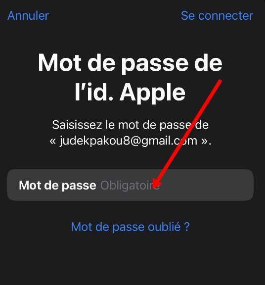 Mot de passe 1xbet IOS