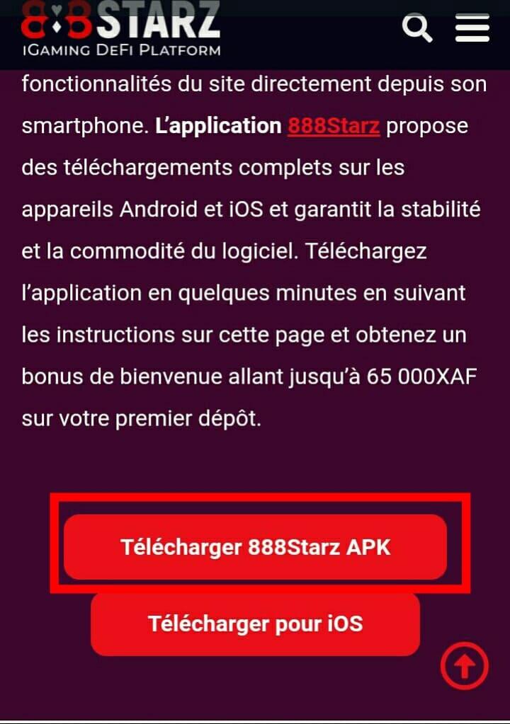 Télécharger 888starz Togo apk pour Android