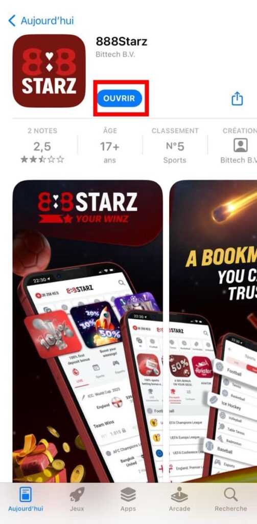 Ouvrir 888starz app Togo