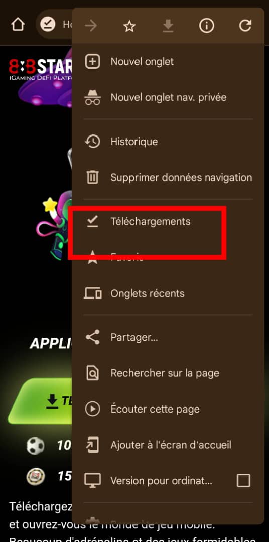 Téléchargement de 888starz apk