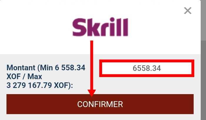 Подтвердите депозит на 888starz Burkina Faso с помощью Skrill