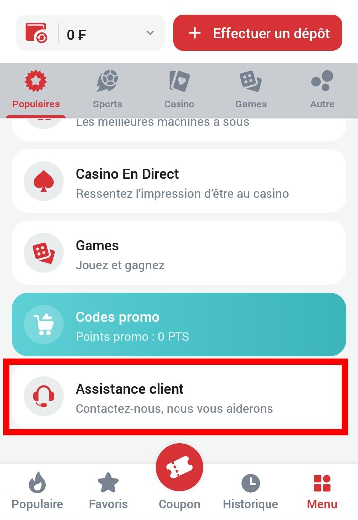 Assistance client 888starz Burkina Faso