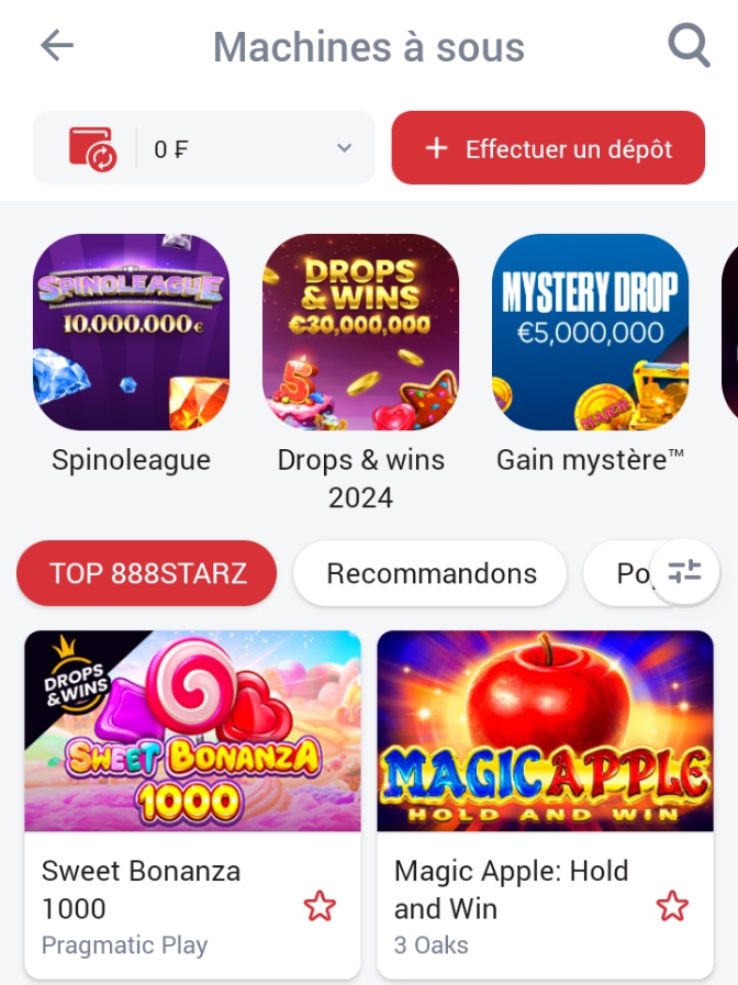 Machines à sous : Casino sur 888starz Burkina 