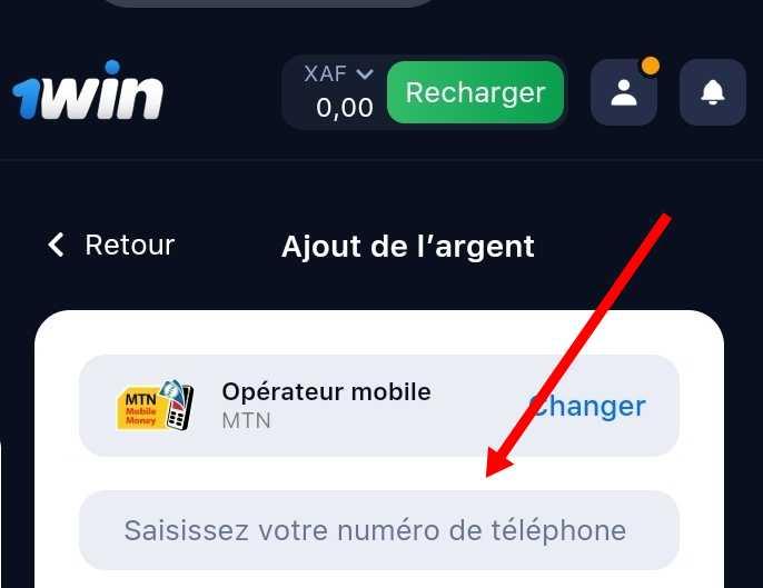 Numéro de téléphone 1win