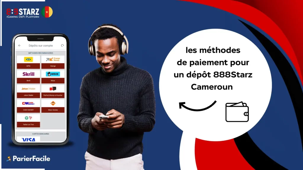 Les méthodes de paiement pour un dépôt 888Starz Cameroun 