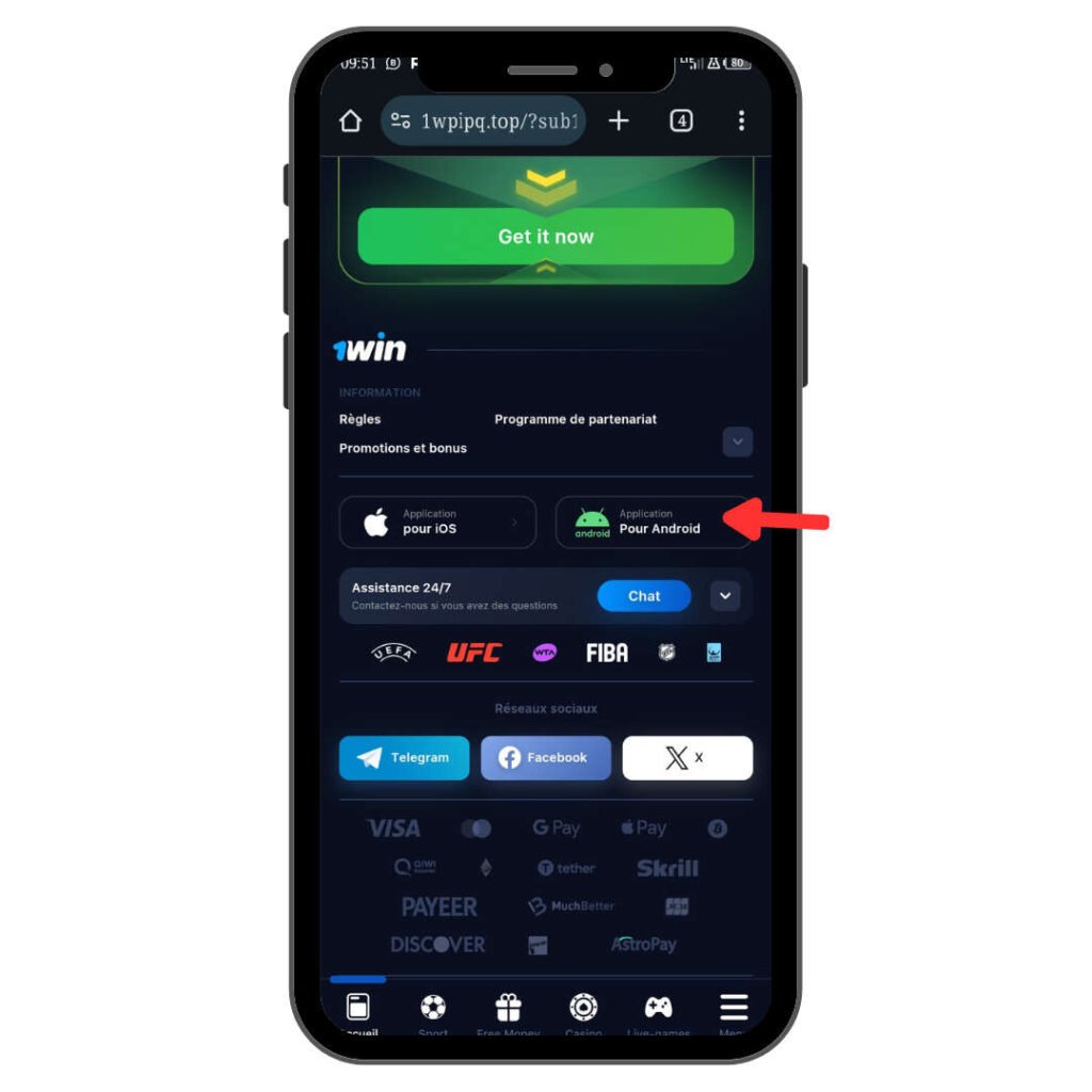 télécharger 1win apk