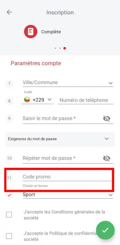 utiliser le code promo - 1TRE