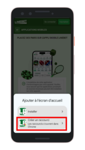 Ajouter un raccourci à l'écran iPhone