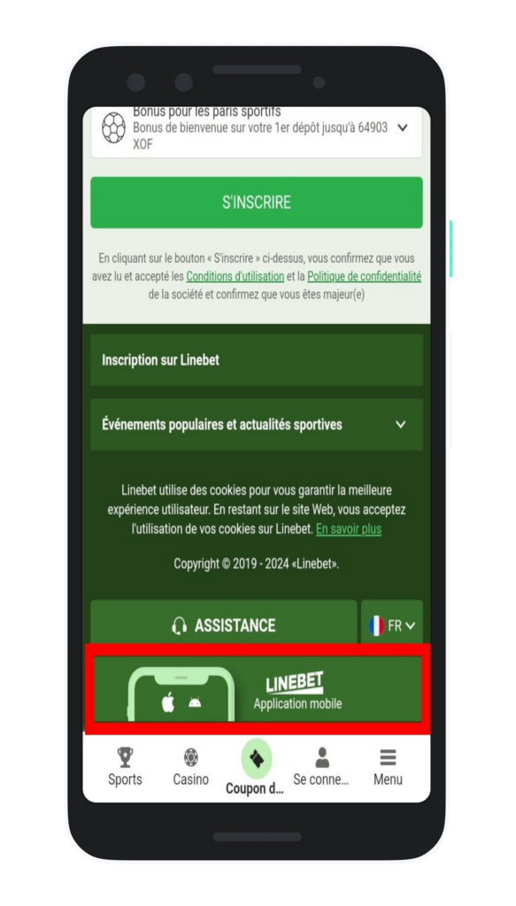 Section "Linebet Apk Cameroun"