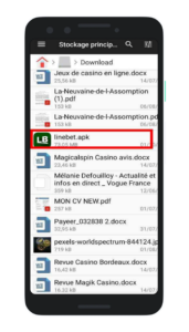 Lancer le téléchargement de l'application Linebet Apk