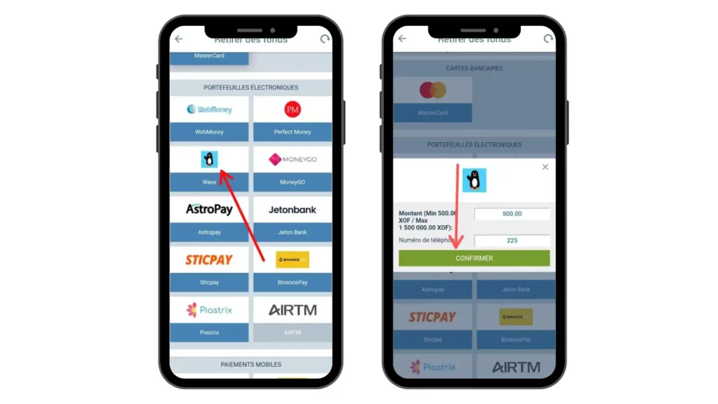 Comment faire un retrait 1xbet : retirer son argent sur 1xbet (Guide complet) 8 Comment retirer de l'argent sur 1xbet par wave