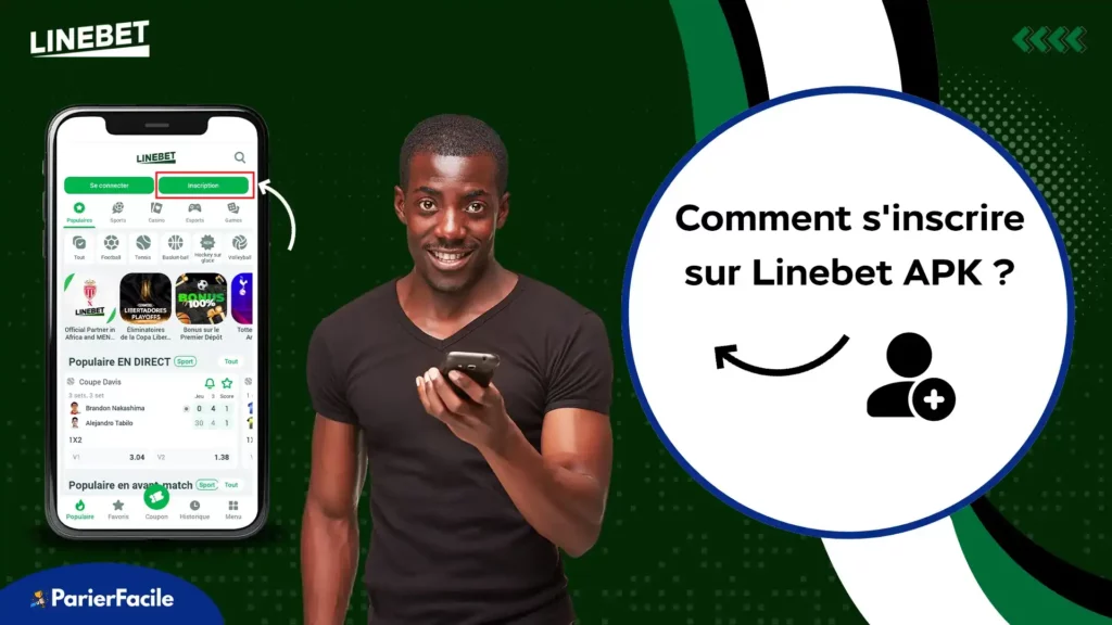 Comment s'inscrire sur Linebet APK