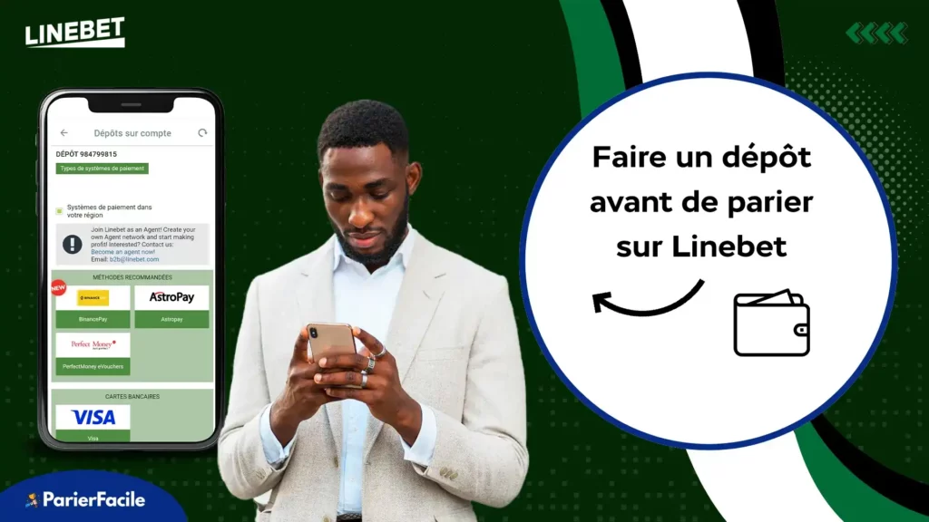 Faire un dépôt avant de parier sur Linebet