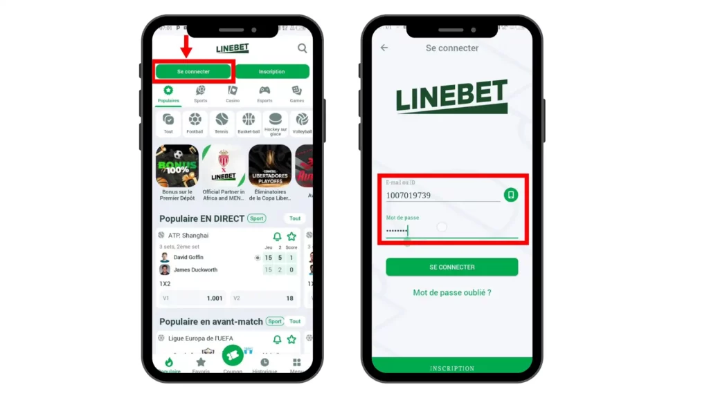 se connecter sur Linebet Sénégal