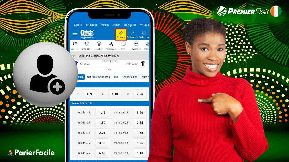 Comment s’inscrire sur Premier Bet Côte d'Ivoire