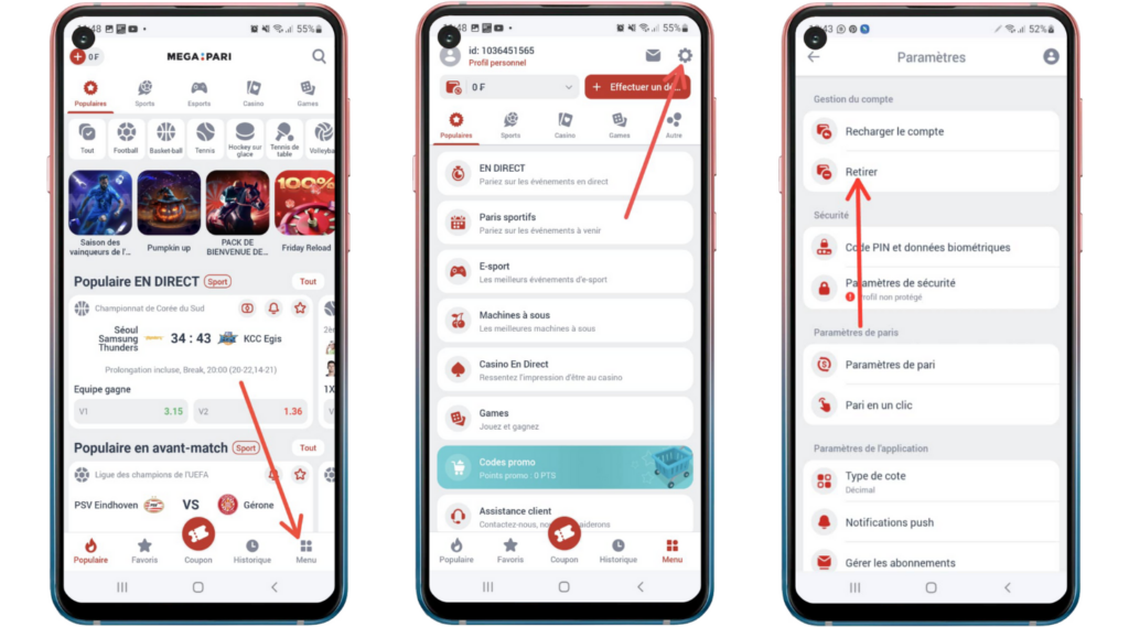 Retrait sur Megapari Niger